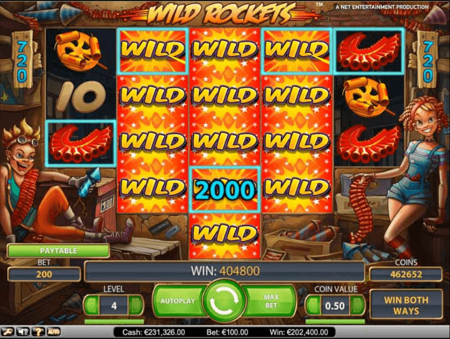 Игровой слот Wild Rockets от NetEnt